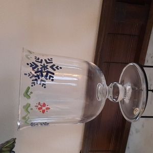 Pfaltzgraff Nordic Christmas Pedestal Glassware Hurricane (G)